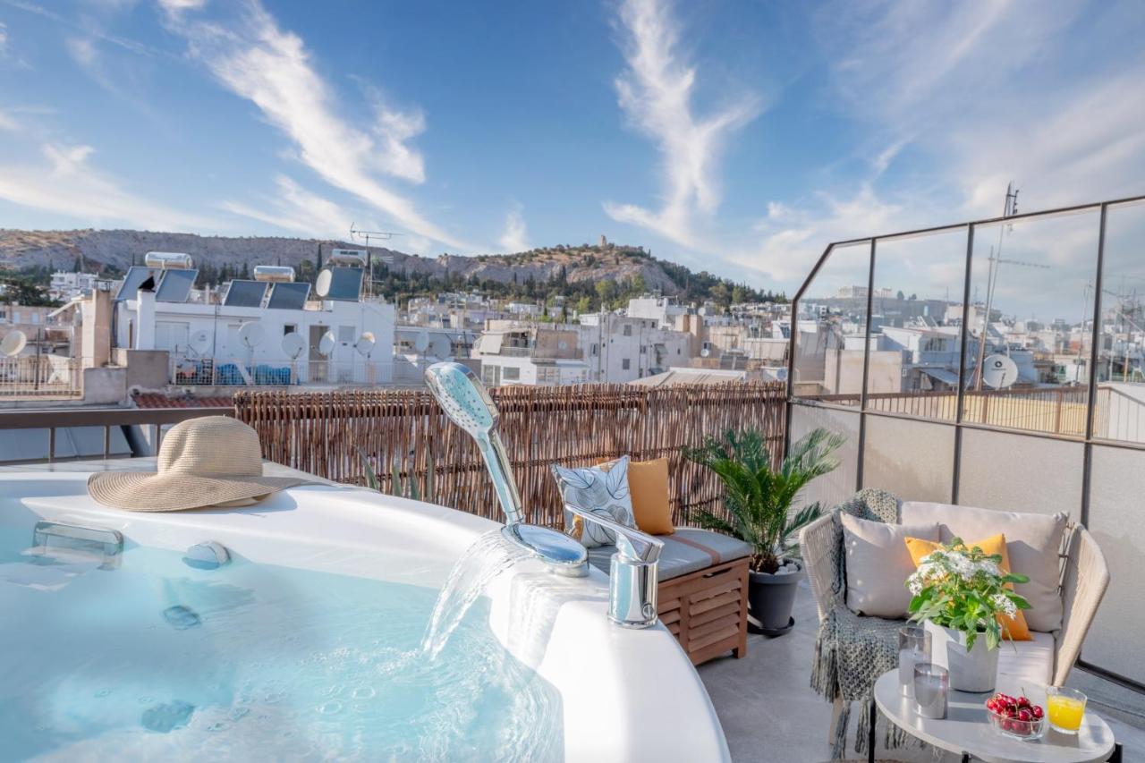 Topfloor Getaway Balcony&Hot Tub+Acropolis View Atenas Exterior foto